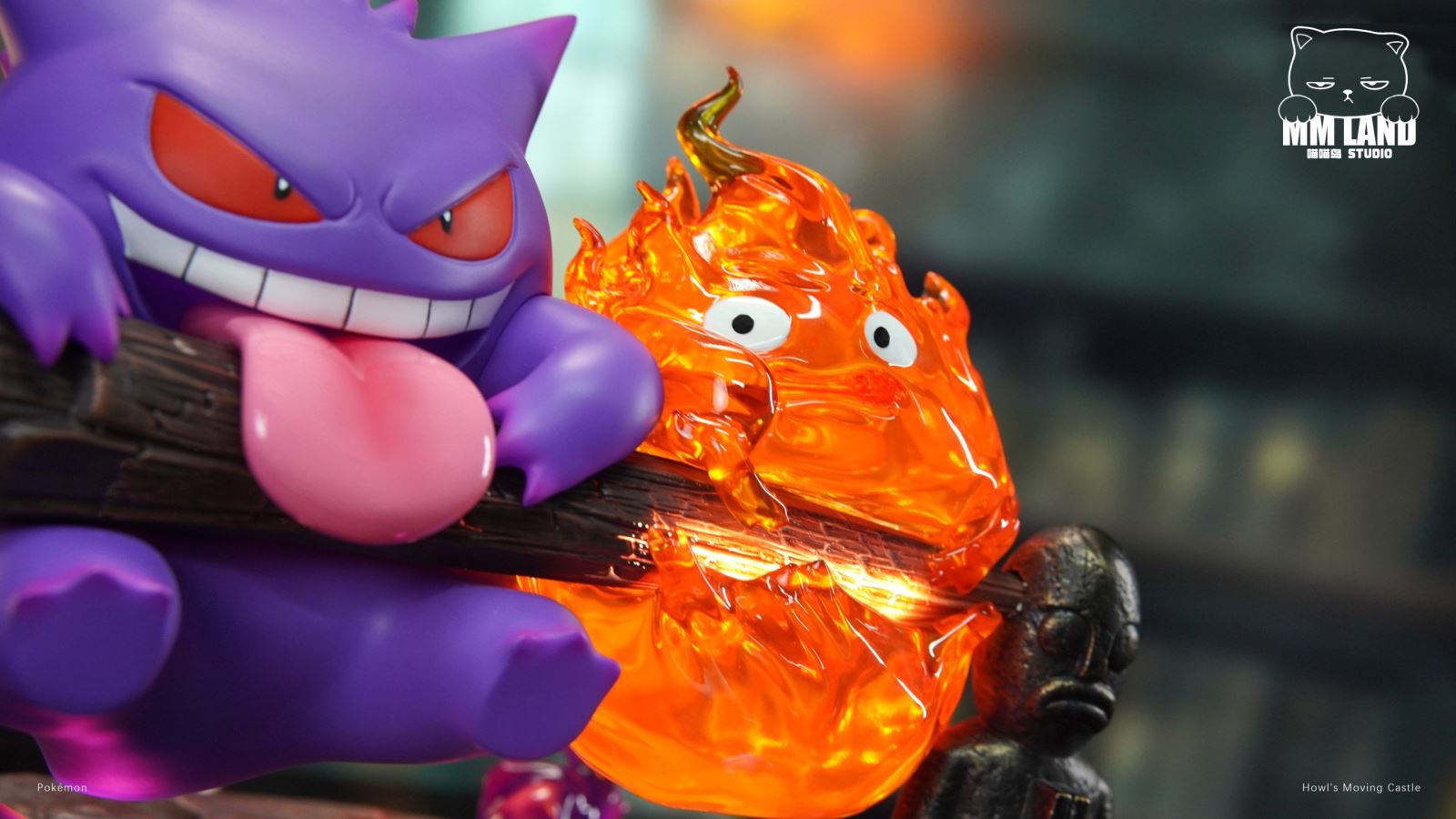 Gengar with Calcifer - Pokemon