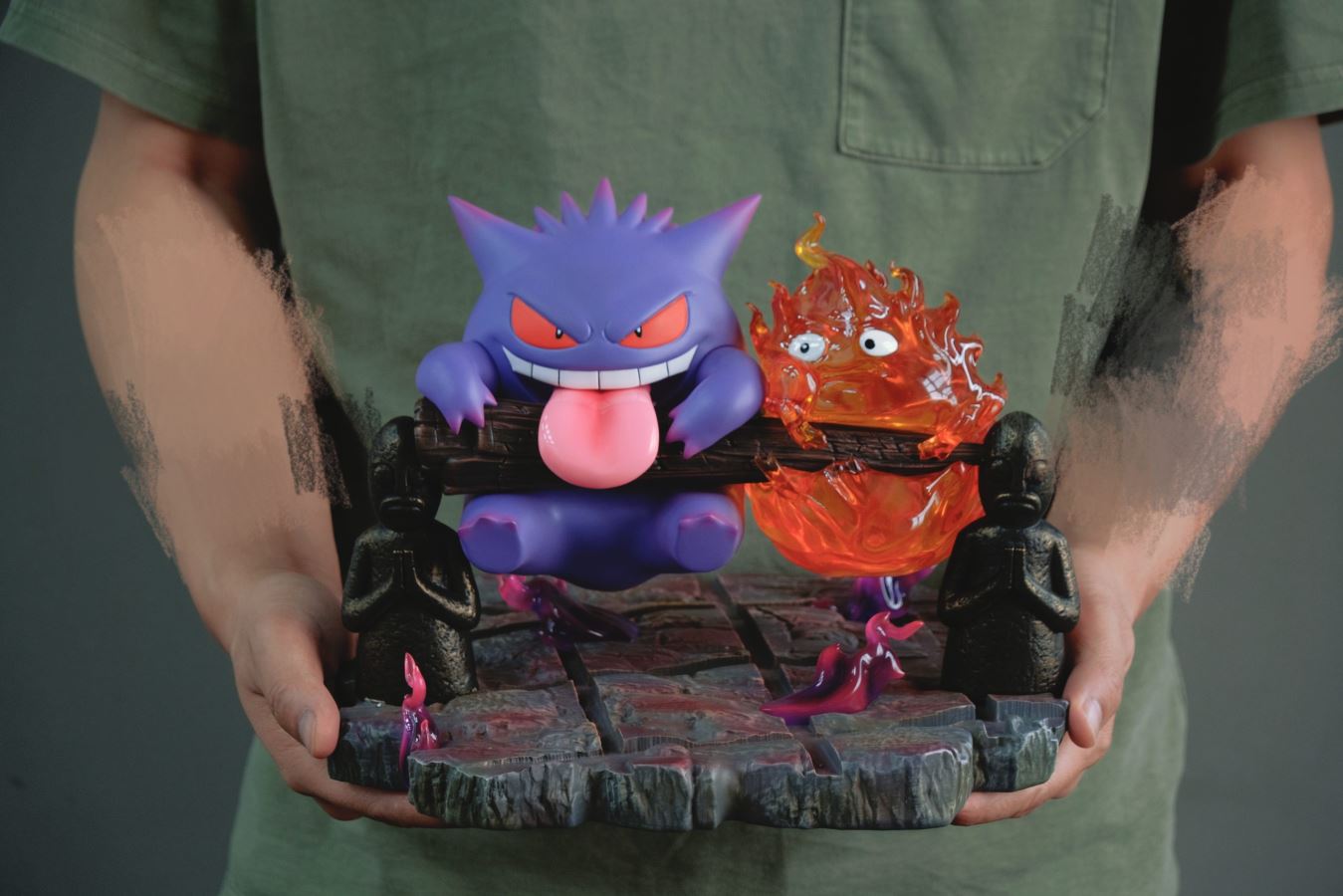 Gengar with Calcifer - Pokemon