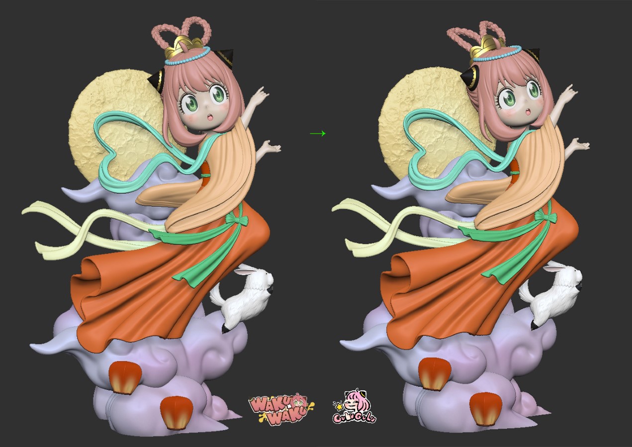 Anya Cosplaying as Chang'e - Spy x Family