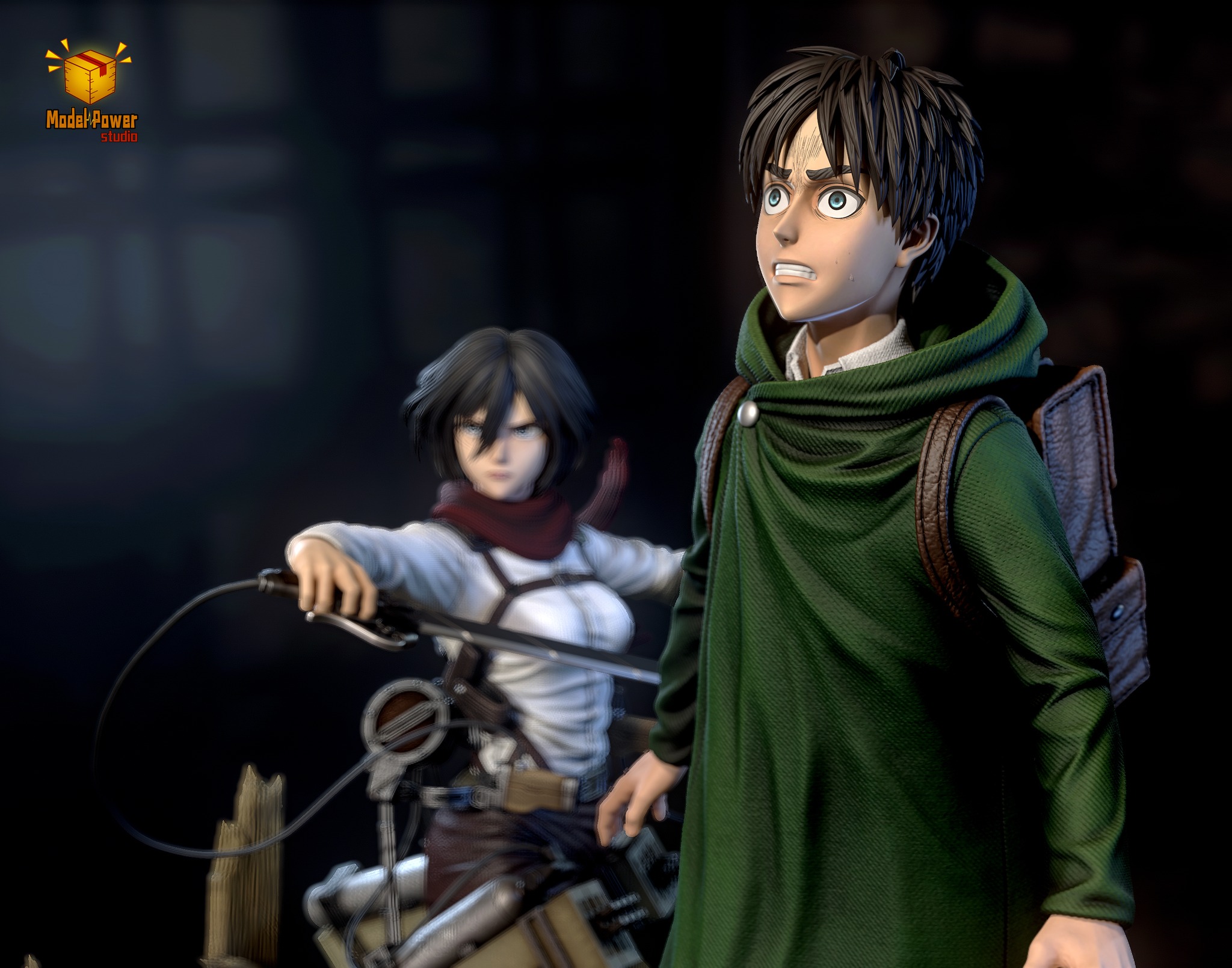 The Basement Trio Mikasa & Armin & Eren - Attack On Titan
