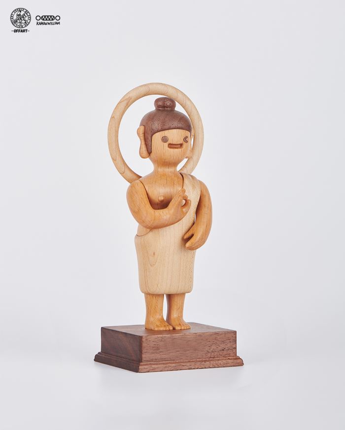 OK Buddha All Things Are OK Wood Statue