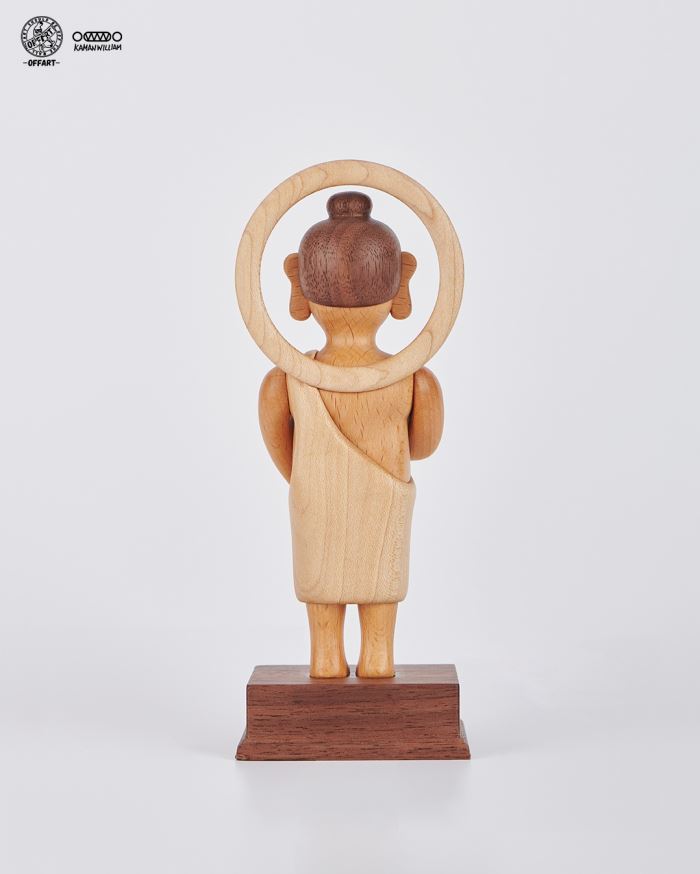 OK Buddha All Things Are OK Wood Statue