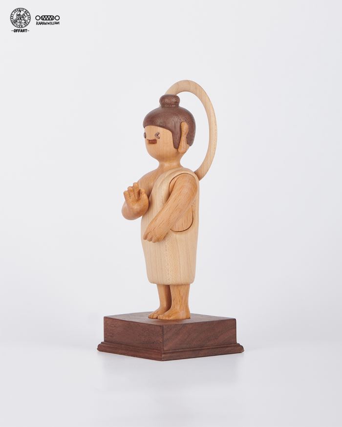 OK Buddha All Things Are OK Wood Statue