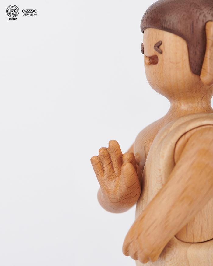 OK Buddha All Things Are OK Wood Statue