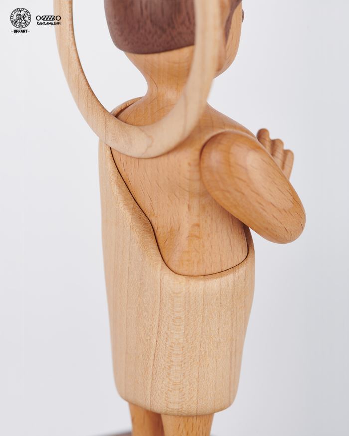 OK Buddha All Things Are OK Wood Statue