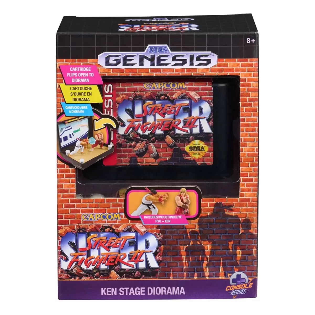 Sega Mega Drive Street Fighter II Cartridge Diorama Playset