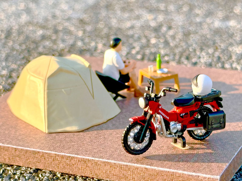 DioColle 64 #Car Snap 30a Solo Camp (w/Honda CT125, Hunter Cub)