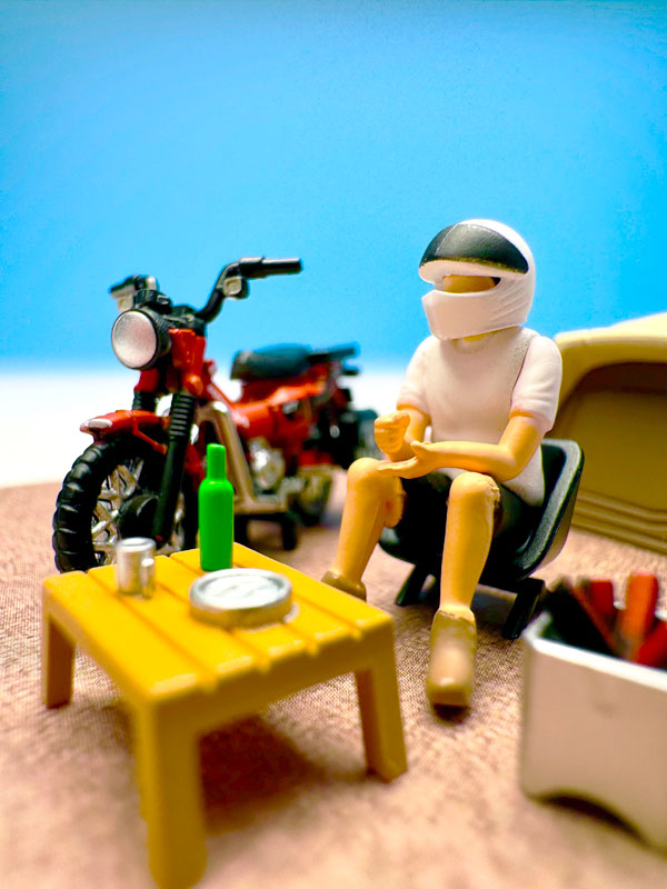 DioColle 64 #Car Snap 30a Solo Camp (w/Honda CT125, Hunter Cub)