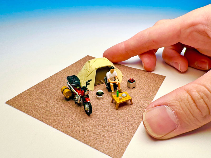 DioColle 64 #Car Snap 30a Solo Camp (w/Honda CT125, Hunter Cub)