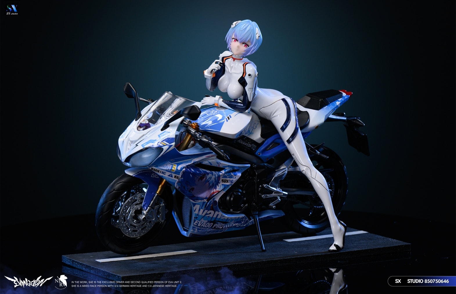 Motorcycle Girl Rei Ayanami - Evangelion