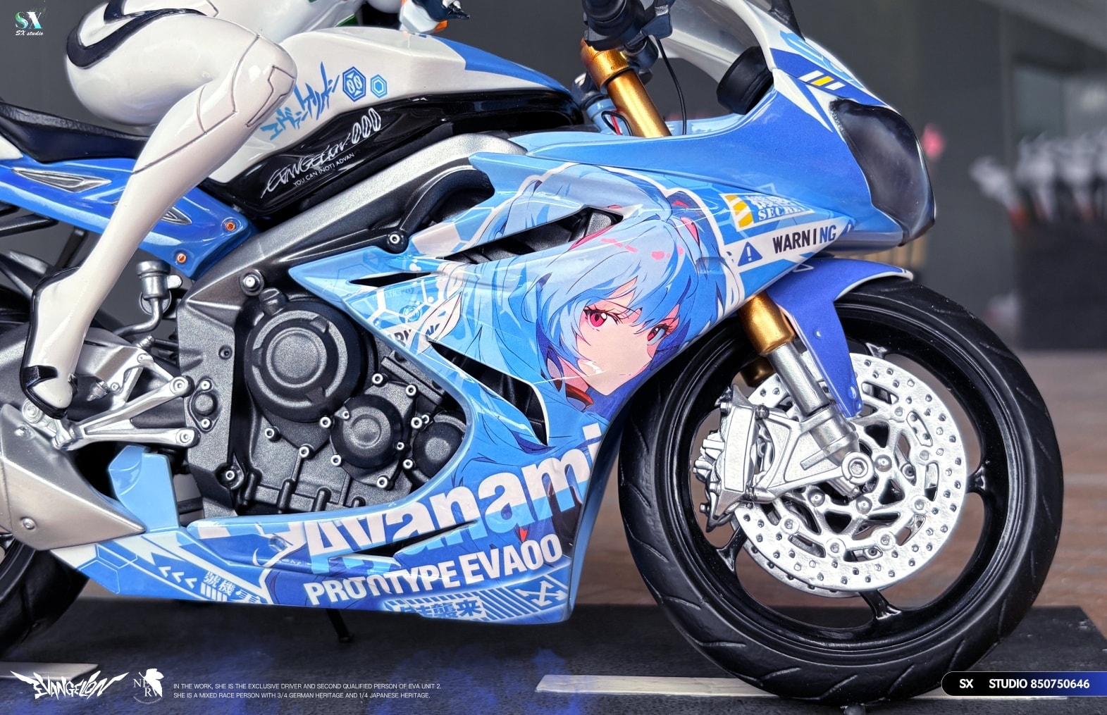 Motorcycle Girl Rei Ayanami - Evangelion