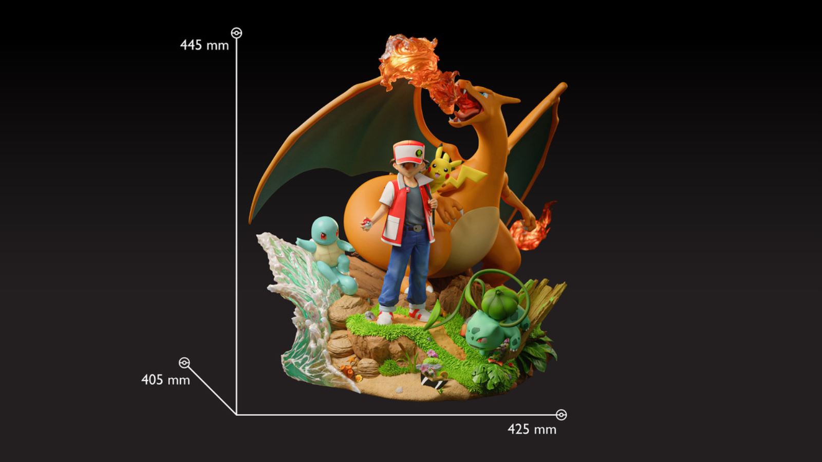 Ash Ketchum & Red Charizard - Pokemon