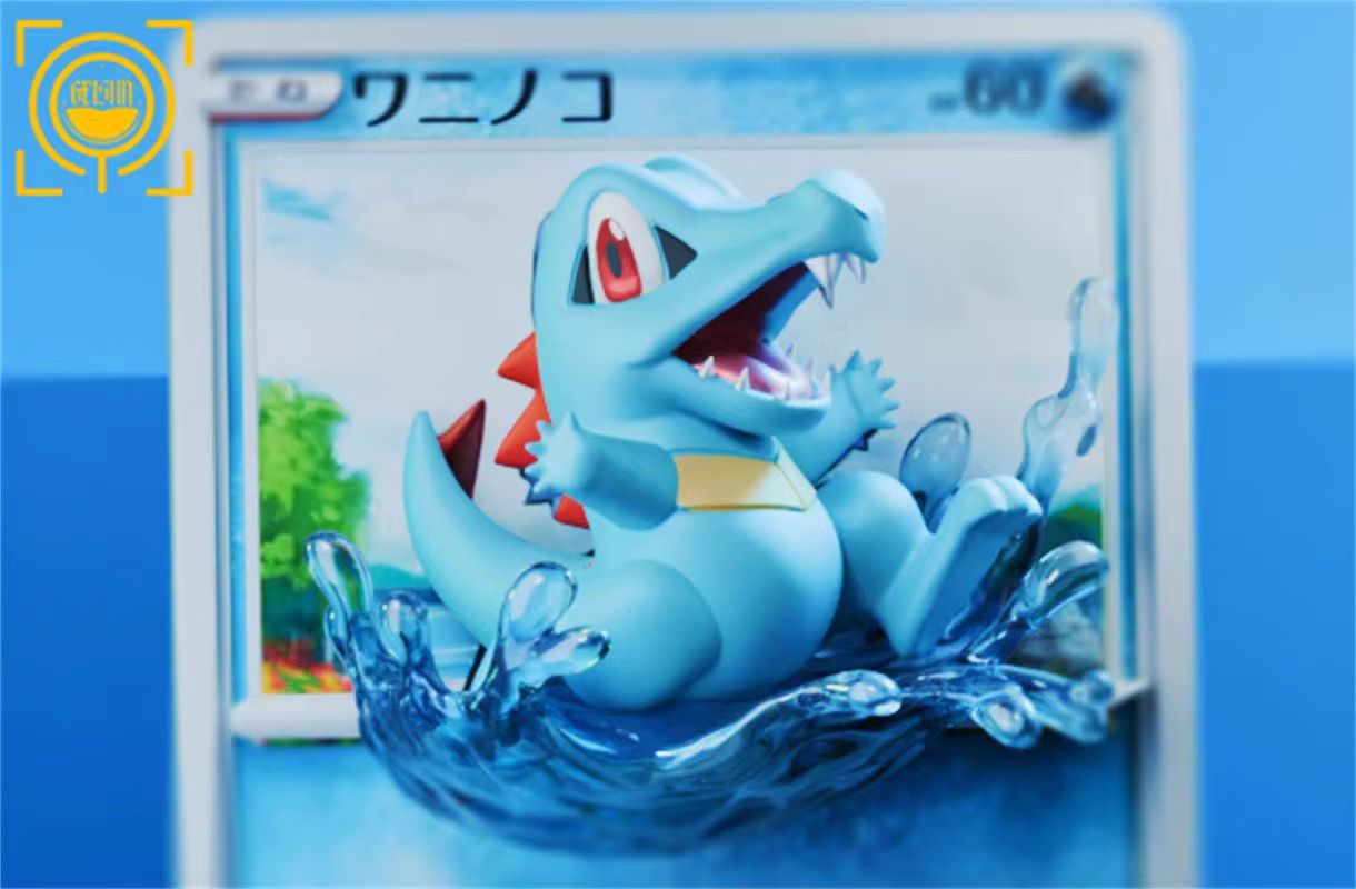 Chikorita & Totodile & Cyndaquil Card - Pokemon