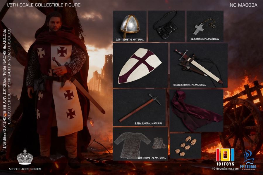 Heavenly Kingdom Dynasty Balian / Captain of the Guard / Hospital Knight & Warhorse 1/6