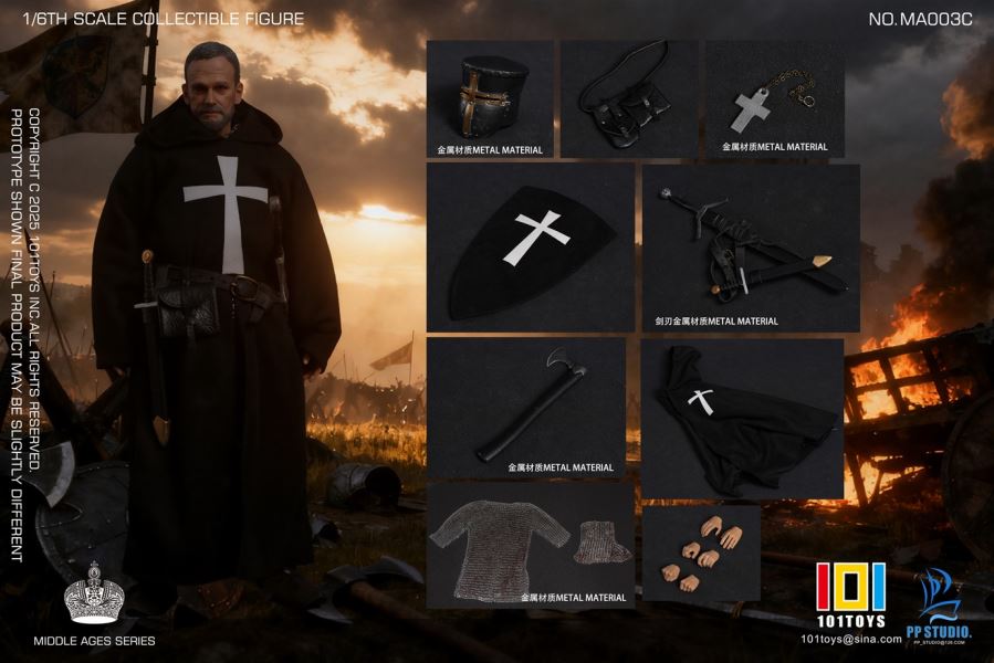 Heavenly Kingdom Dynasty Balian / Captain of the Guard / Hospital Knight & Warhorse 1/6