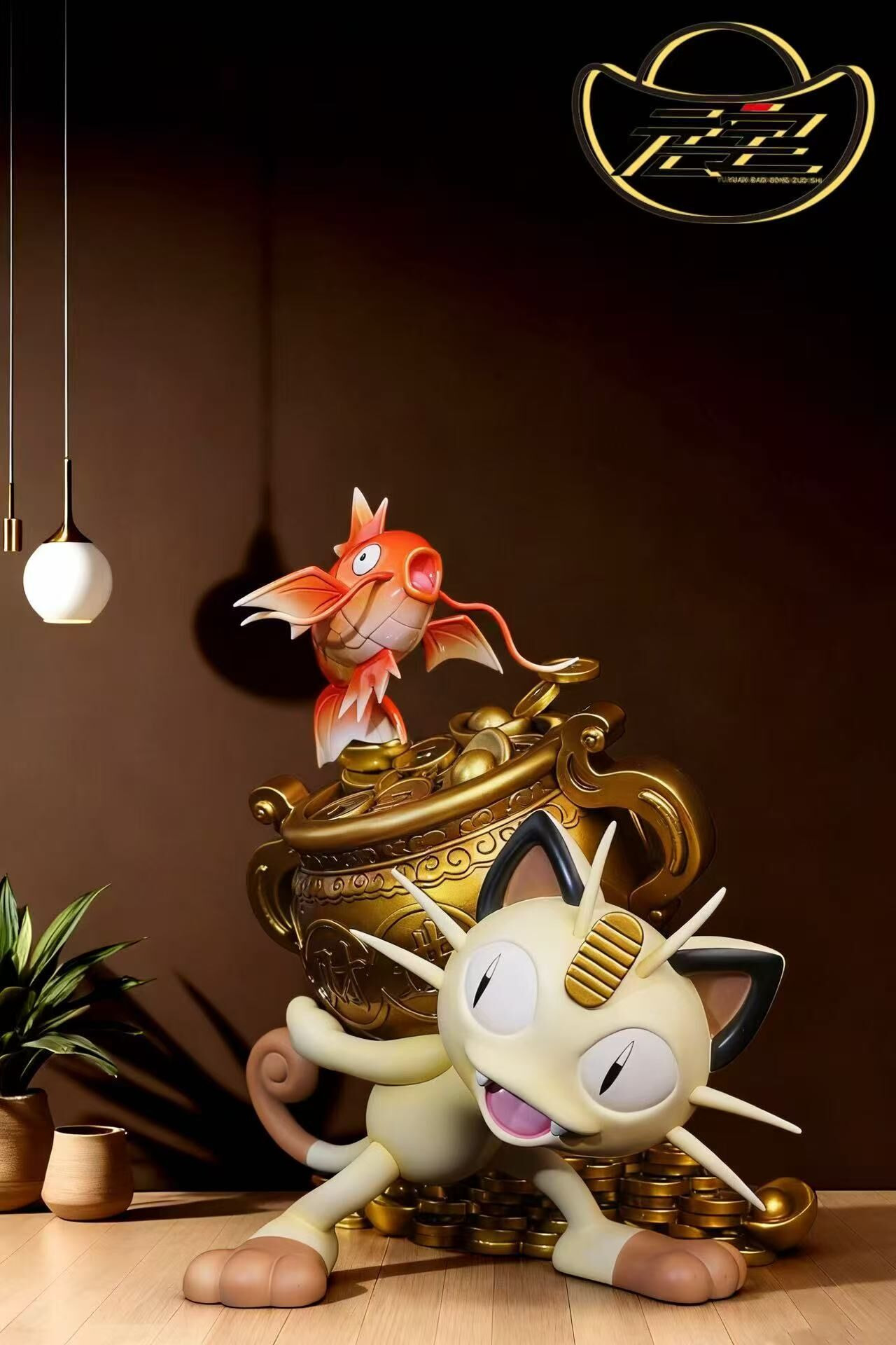 Lucky Cat with Koi Fish - Pokemon