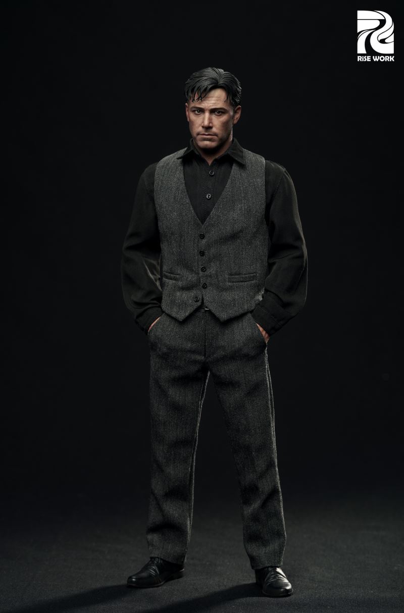 BAT MAN Ben Affleck Grey Vest Costume Hangtag Set 1/6