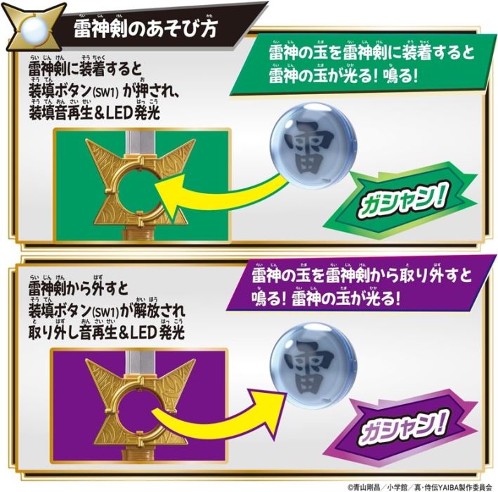 True Samurai Legend YAIBA DX Raijin Sword & Raijin Ball