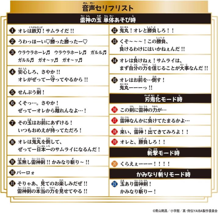 True Samurai Legend YAIBA DX Raijin Sword & Raijin Ball