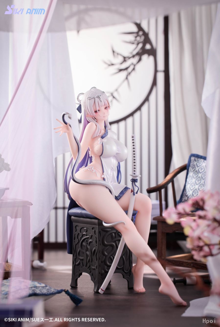 SIKI ANIM Blue and White Snake Original Art: Sue 1/7