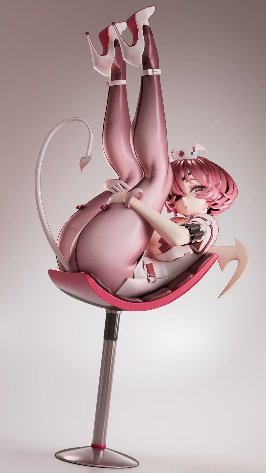 Original Evil Succubus in a Nurse Outfit