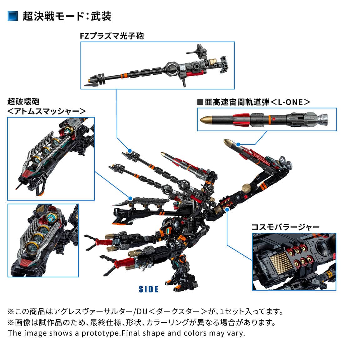 Domestic: Takara Tomy Mall Exclusive Diaclone Aggressive Versalter/DU <Dark Star>
