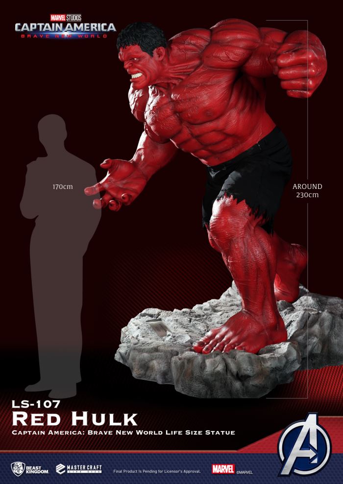 Captain America: 8-Foot Life-Size Statue of the Red Hulk