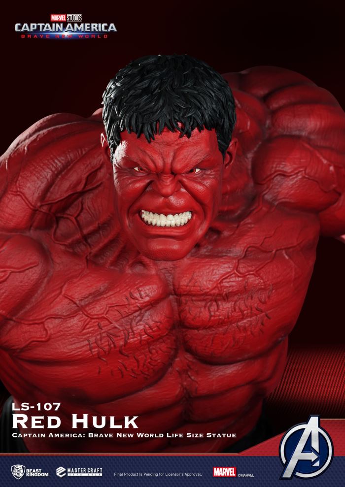 Captain America: 8-Foot Life-Size Statue of the Red Hulk