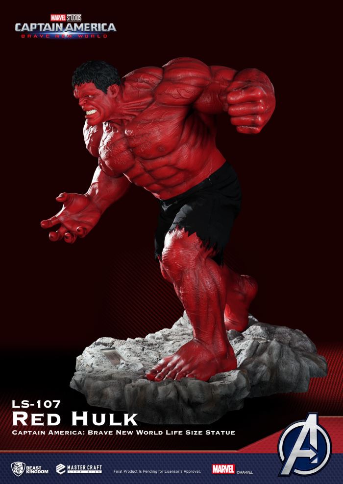 Captain America: 8-Foot Life-Size Statue of the Red Hulk