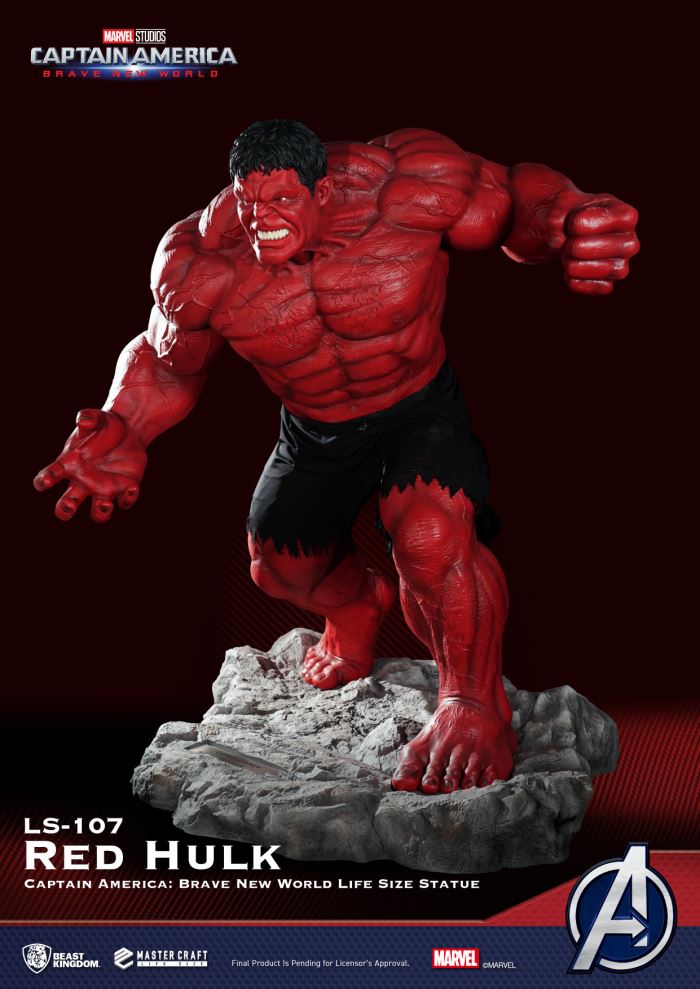 Captain America: 8-Foot Life-Size Statue of the Red Hulk