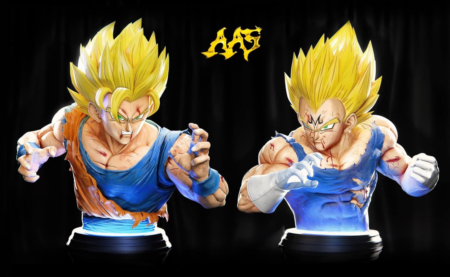 Majin Vegeta & Goku Bust - Dragon Ball