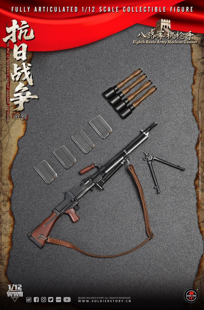 Eighth Route Army Anti-Japanese War - Machine Gunner & Grenadier 1/12