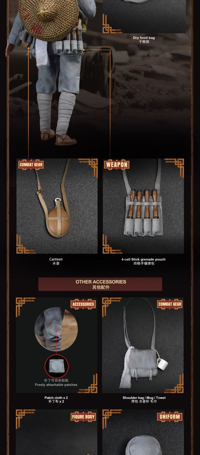 Eighth Route Army Anti-Japanese War - Machine Gunner & Grenadier 1/12