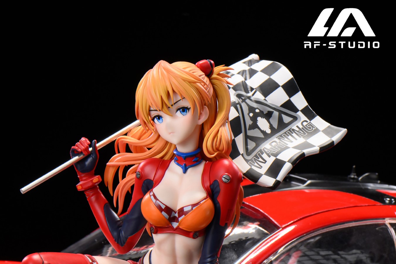 Asuka with McLaren Sports Car - Evangelion