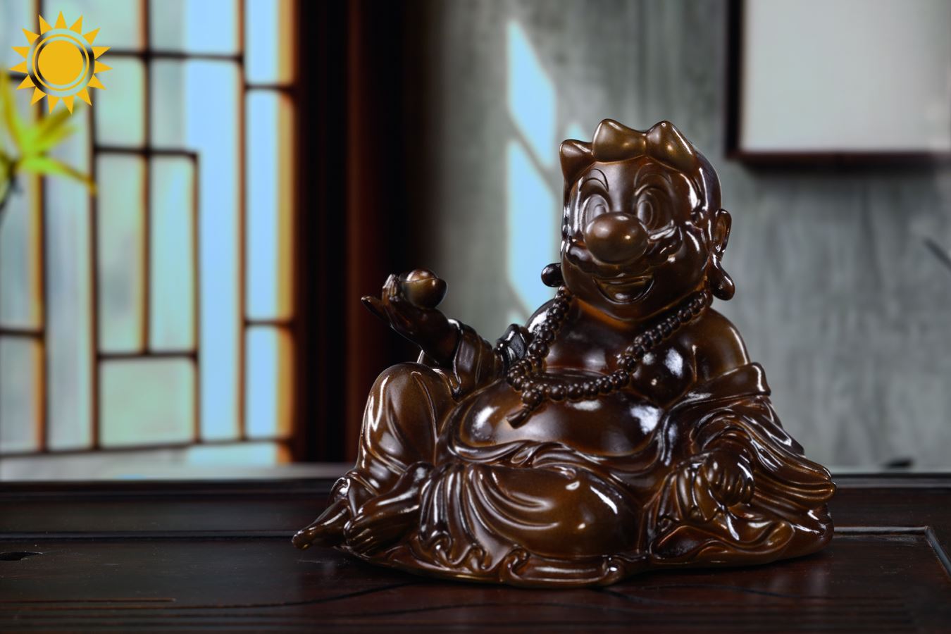 Super Mario - Laughing Buddha Fusion Statue Tea Pet 