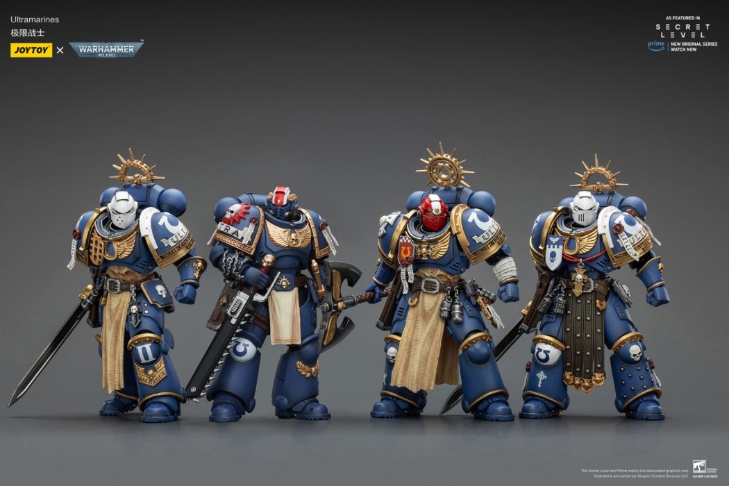JOYTOY: Warhammer 40K Series - Ultramarines Titus/Metauros/Levantus/Towald Action Figure Toy