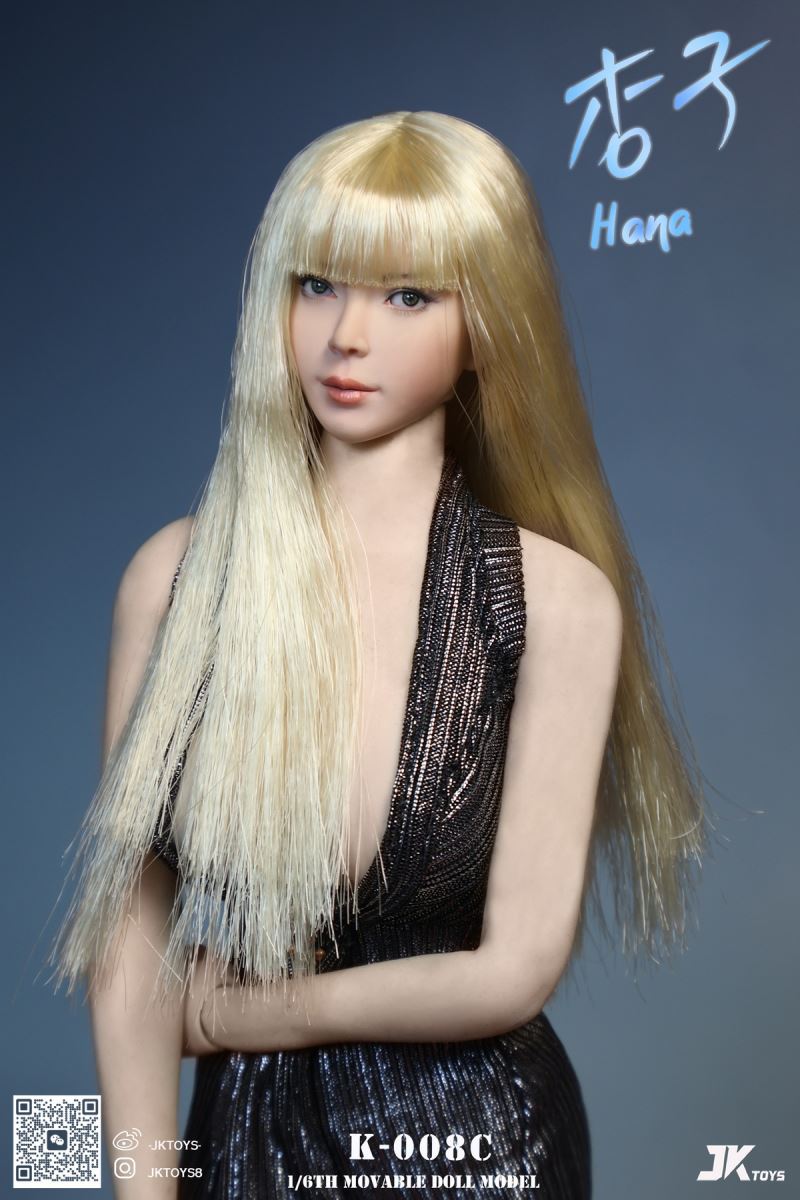 Asian beauty head sculpture - Hana Apricot 1/6