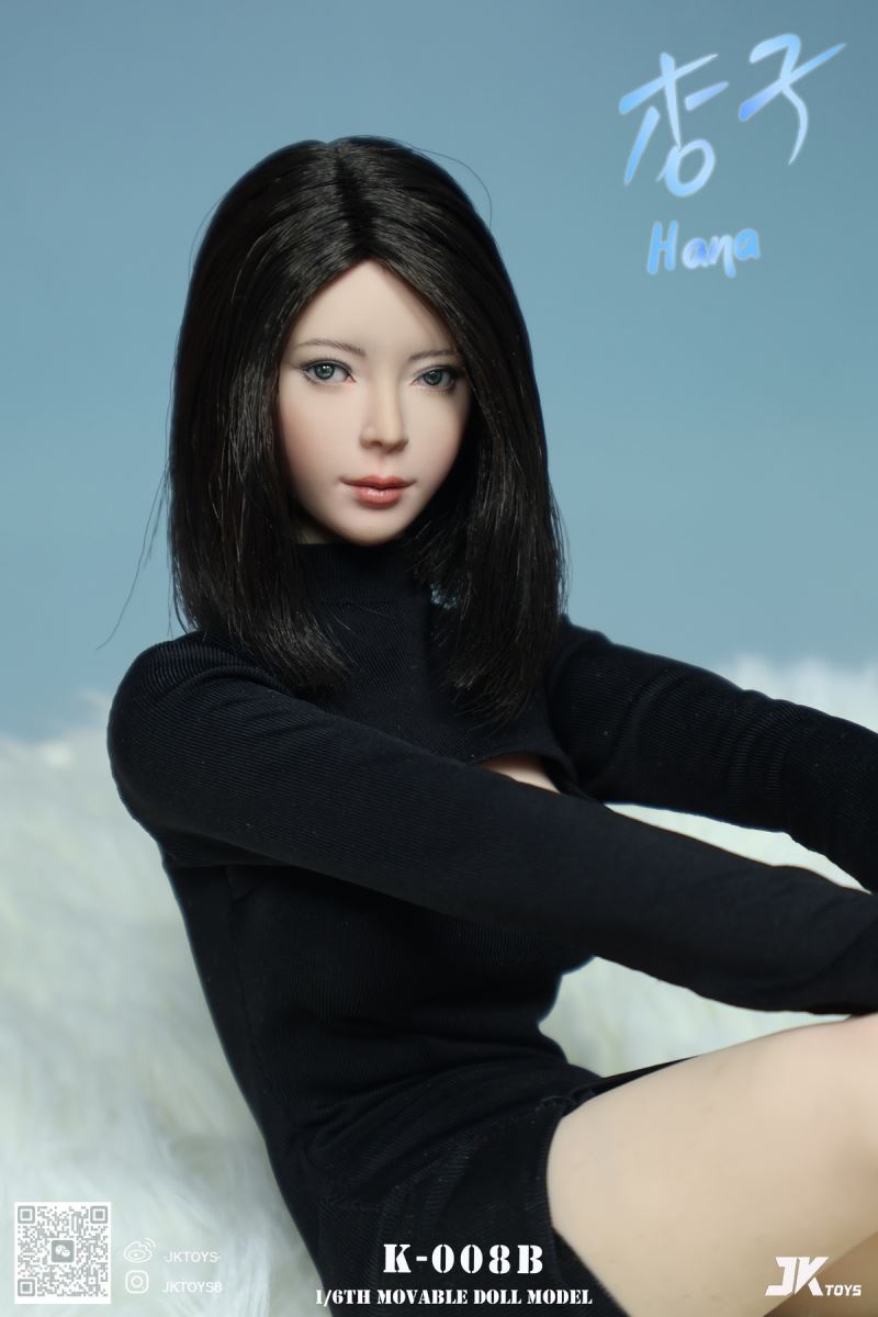 Asian beauty head sculpture - Hana Apricot 1/6