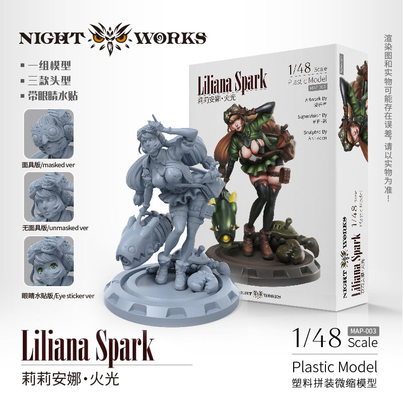 Liliana Spark 1/48 Unpainted Miniature Plastic Model Kit