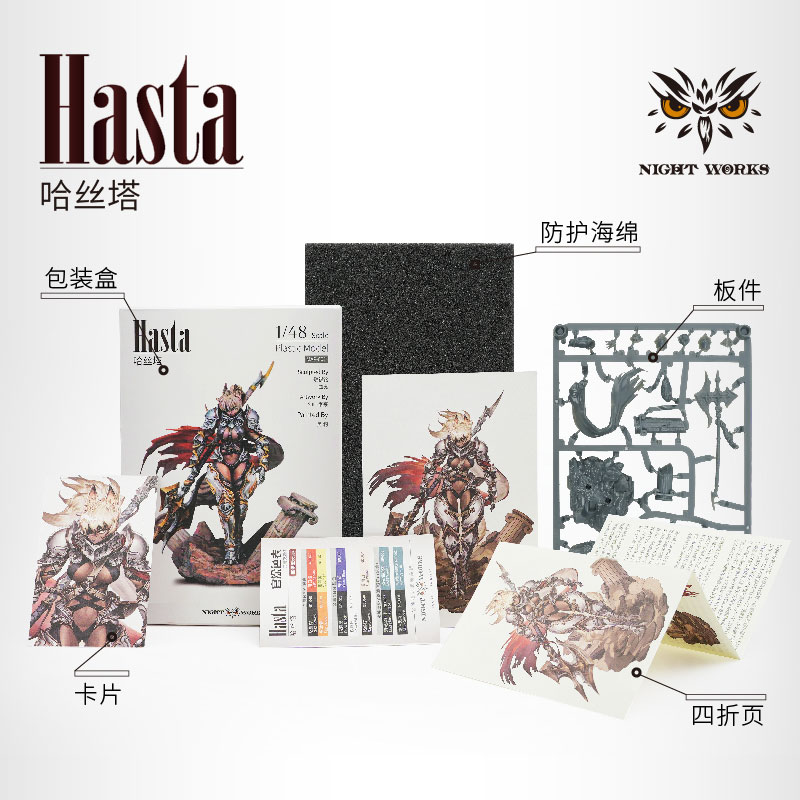Hasta 1/48 Unpainted Miniature Plastic Model Kit