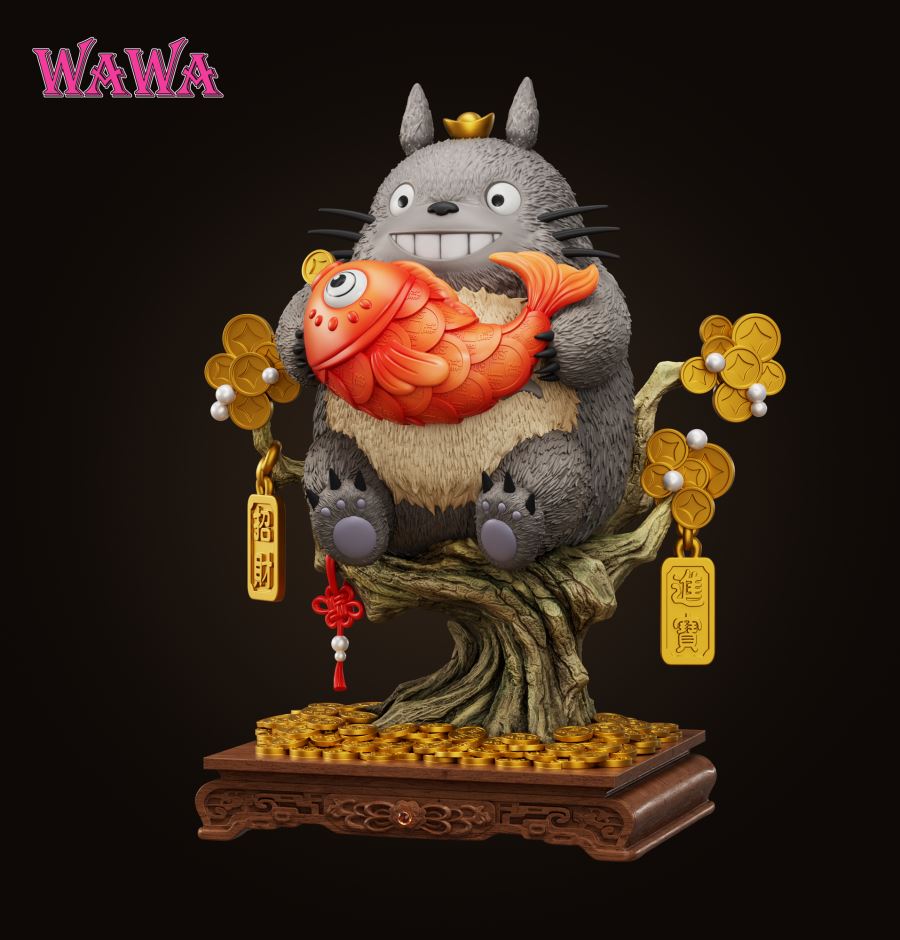 fortune cat Totoro 1/4
