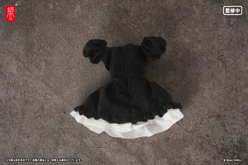 Puff Sleeves One-piece Dress (Black) (DOLL ACCESSORY)