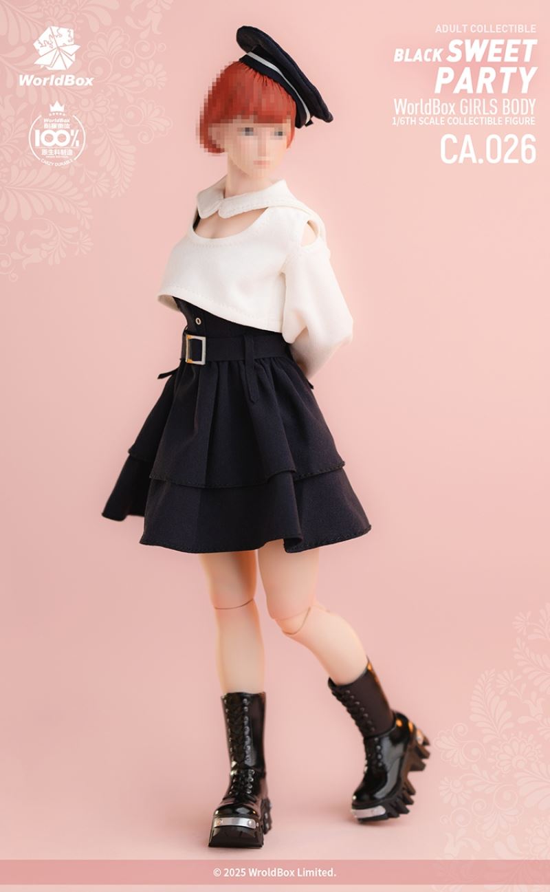 Black Sweet Party Outfit Set & Reversible Bulldozer Boots (#GS008) 1/6