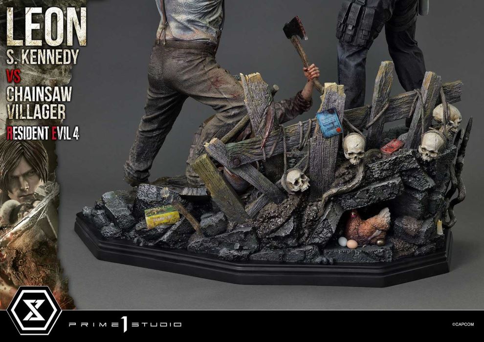 Resident Evil 4 Leon S. Kennedy versus Chainsaw Villager