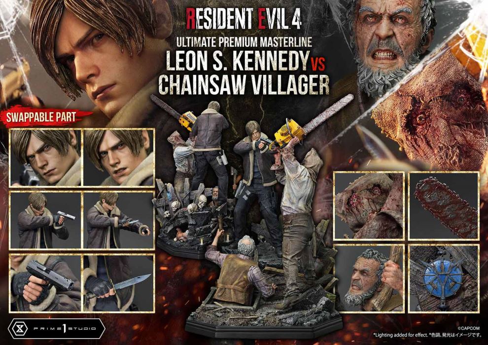 Resident Evil 4 Leon S. Kennedy versus Chainsaw Villager