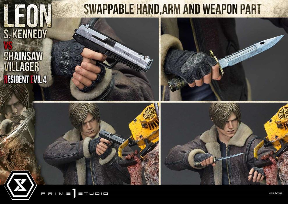 Resident Evil 4 Leon S. Kennedy versus Chainsaw Villager