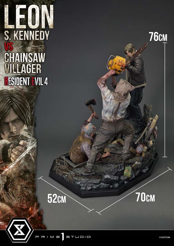 Resident Evil 4 Leon S. Kennedy versus Chainsaw Villager