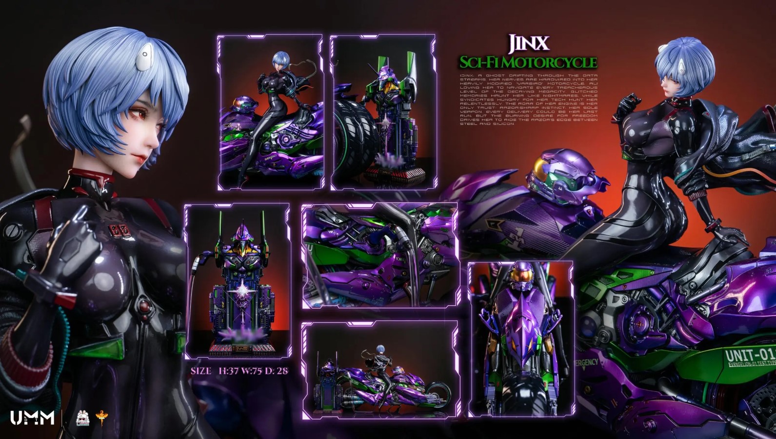 Rei Ayanami's Sci-Fi Motorcycle - Evangelion