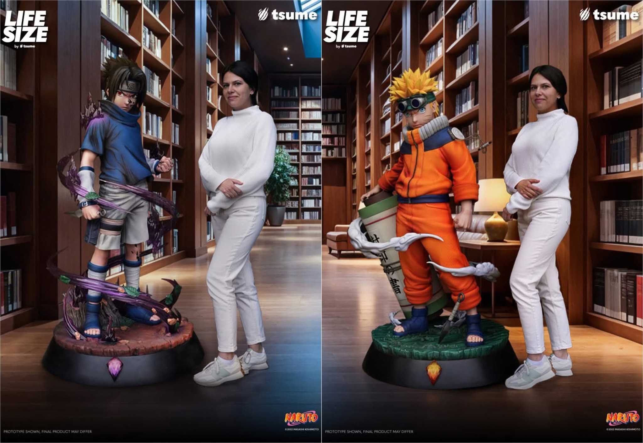 Naruto Uzumaki & Sasuke Uchiha Life Size Statue [Licensed]