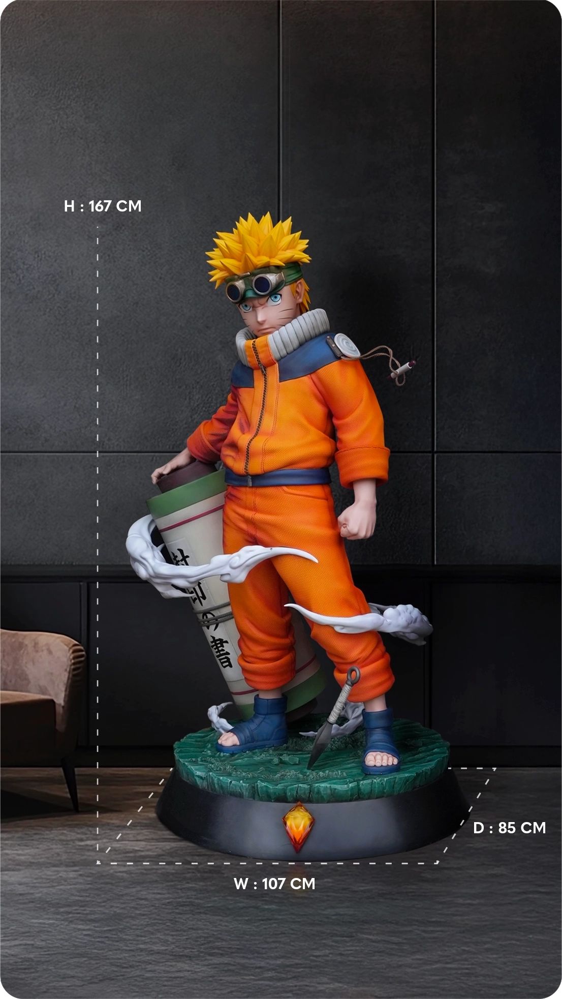 Naruto Uzumaki & Sasuke Uchiha Life Size Statue [Licensed]